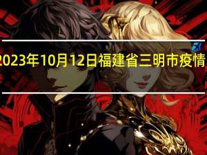 2023年10月12日福建省三明市疫情大数据-今日/今天疫情全网搜索最新实时消息动态情况通知播报