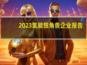 2023氢能独角兽企业报告：六家企业入围 估值近500亿