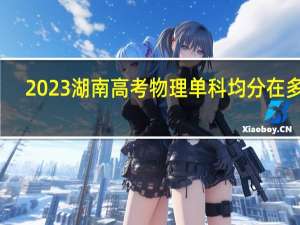 2023湖南高考物理单科均分在多少