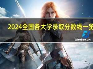 2024全国各大学录取分数线一览表
