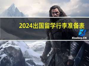 2024出国留学行李准备表