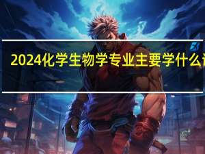 2024化学生物学专业主要学什么课程