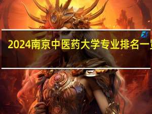 2024南京中医药大学专业排名一览表