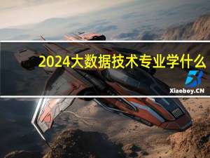 2024大数据技术专业学什么