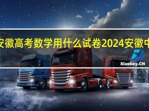 2024安徽高考数学用什么试卷 2024安徽中考数学试卷