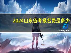 2024山东省考报名费是多少
