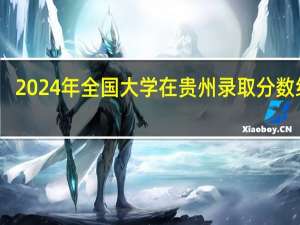 2024年全国大学在贵州录取分数线表