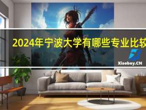 2024年宁波大学有哪些专业比较好