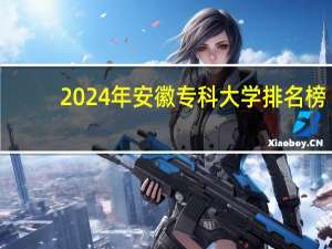 2024年安徽专科大学排名榜