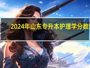 2024年山东专升本护理学分数线