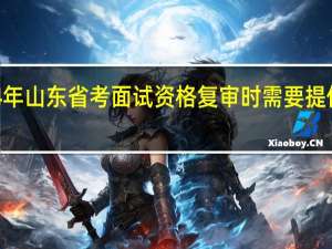2024年山东省考面试资格复审时需要提供哪些材料