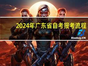 2024年广东省自考报考流程