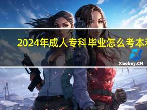 2024年成人专科毕业怎么考本科