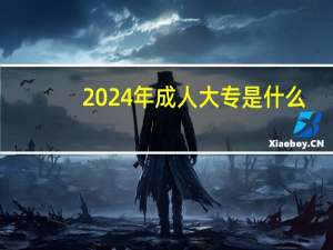 2024年成人大专是什么