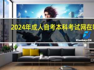 2024年成人自考本科考试网在哪