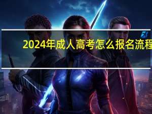 2024年成人高考怎么报名流程