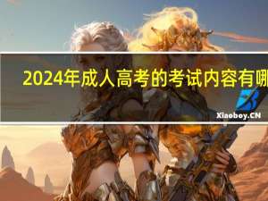 2024年成人高考的考试内容有哪些
