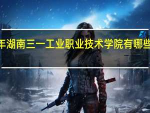 2024年湖南三一工业职业技术学院有哪些专业比较好