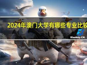 2024年澳门大学有哪些专业比较好