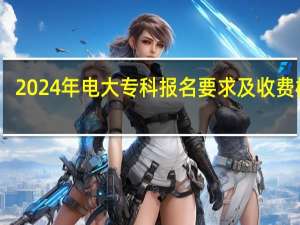 2024年电大专科报名要求及收费标准