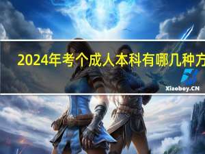 2024年考个成人本科有哪几种方式