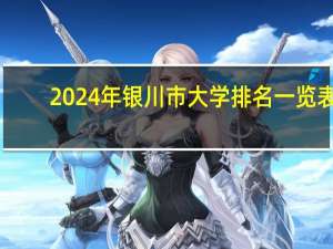 2024年银川市大学排名一览表
