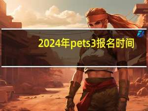 2024年pets3报名时间