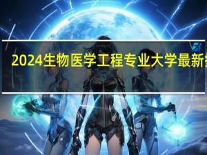 2024生物医学工程专业大学最新排名