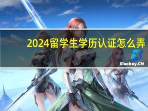 2024留学生学历认证怎么弄