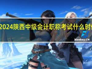 2024陕西中级会计职称考试什么时候报名