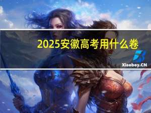 2025安徽高考用什么卷