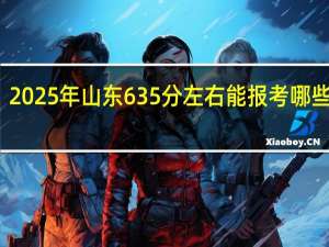 2025年山东635分左右能报考哪些大学