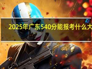 2025年广东540分能报考什么大学
