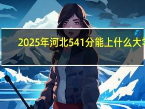 2025年河北541分能上什么大学