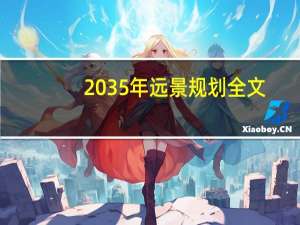 2035年远景规划全文（2035年远景规划全文）