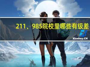 211、985院校里哪些有级差，哪些没有级差