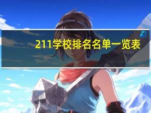 211学校排名名单一览表