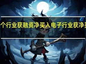 22个行业获融资净买入 电子行业获净买入最多