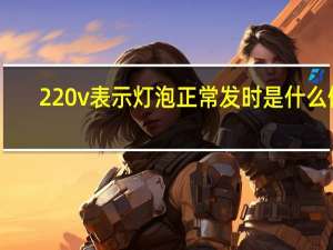220v表示灯泡正常发时是什么值