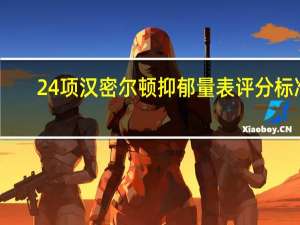 24项汉密尔顿抑郁量表评分标准