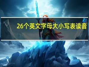 26个英文字母大小写表读音（26个英文字母大小写手写体）