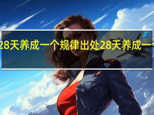 28天养成一个规律 出处 28天养成一个习惯
