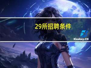 29所招聘条件