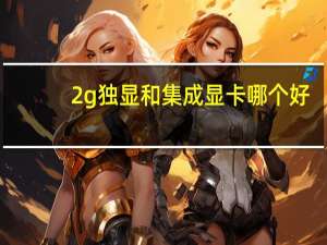 2g独显和集成显卡哪个好（2g独显）