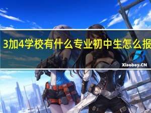 3加4学校有什么专业初中生怎么报考3 2