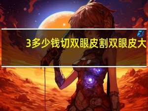 3多少钱切双眼皮 割双眼皮大概多少价位