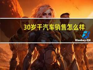 30岁干汽车销售怎么样