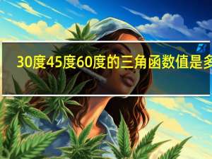 30度45度60度的三角函数值是多少（30度45度60度的三角函数值）