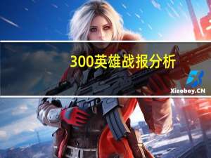 300英雄战报分析