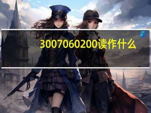 3007060200读作什么（300706）